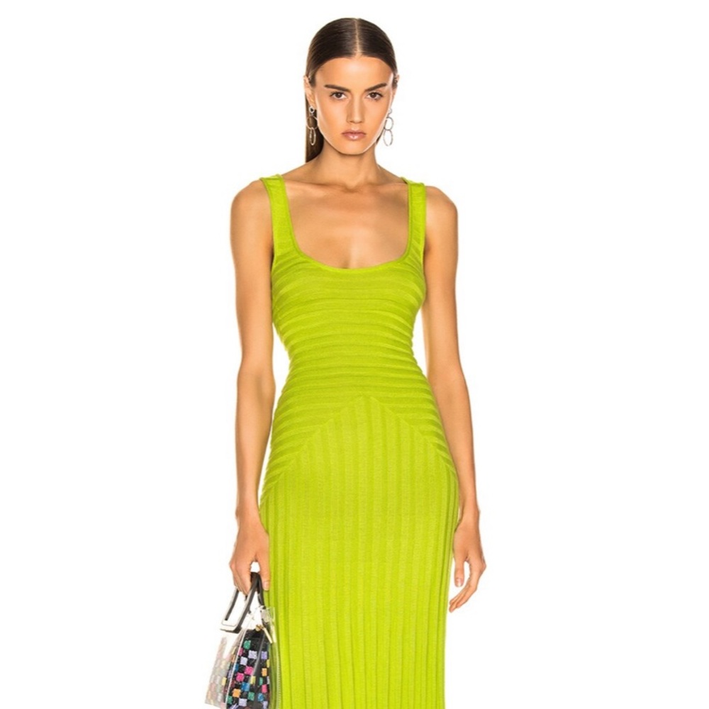 NWT Mara Hoffman lime green sweater dress!